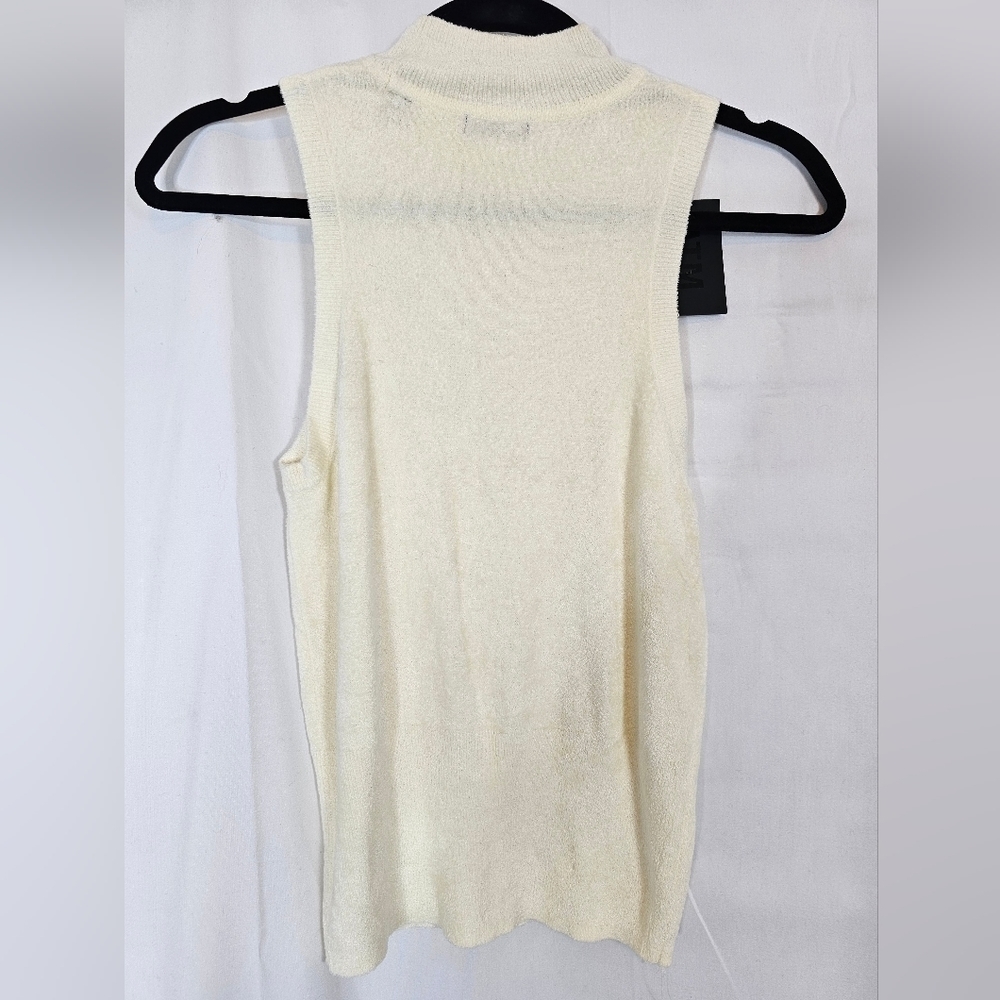 Atm size Small Chalk mock neck sleeveless sweater blouse NWT - Picture 4 of 4